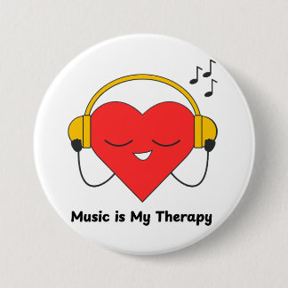 Musik ist meine Therapie - Inspirierend Musik-Zita Button
