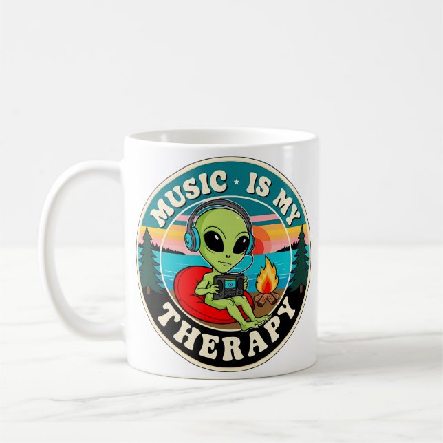 Musik ist meine Therapie Kaffeetasse (Links)