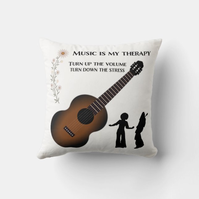 Musik ist meine Therapie Kissen (Rückseite)