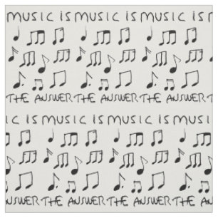 Musik ist meine Therapie Zeichnend Print Poster Stoff
