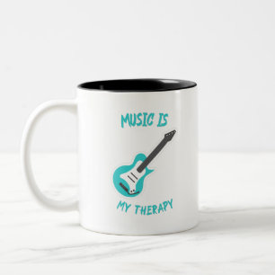 Musik ist Meine Therapie Zweifarbige Tasse