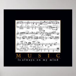 Musik ist mir immer im Kopf Poster