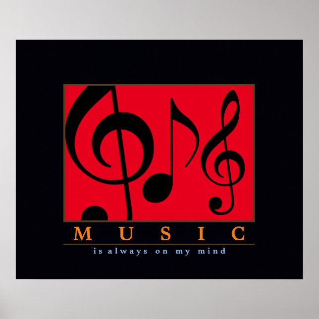 Musik ist mir immer im Kopf Poster (Vorne)