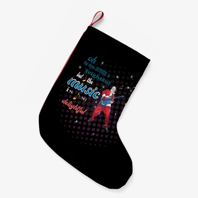 Musik ist so reizend kleiner weihnachtsstrumpf (Vorderansicht (hängend))