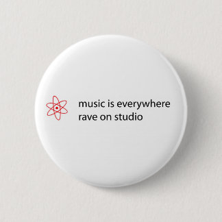 Musik ist überall Rave auf Studioknopf Button