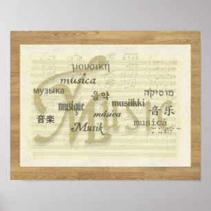 Musik ist universelle Sprache Poster