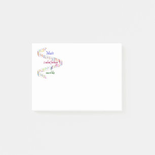 Musik ist, was Gefühle klingen wie Inspirierend Post-it Klebezettel