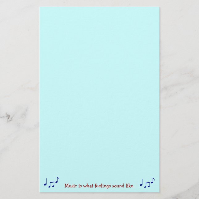 Musik ist, was Gefühle wie stationäres klingen Briefpapier (Vorderseite)