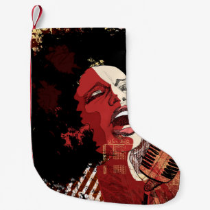 Musik Jazz - afroamerikanische Jazzsängerin auf Gr Kleiner Weihnachtsstrumpf
