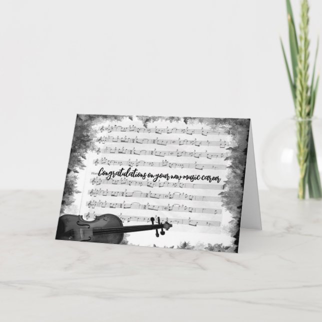 Musik Karriere Glückwunschkarte Karte (Vorderseite)