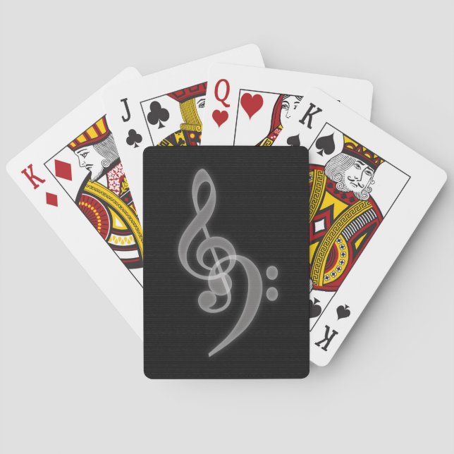 Musik - Karten für Treble und Bass Clef Spielkarten (Rückseite)