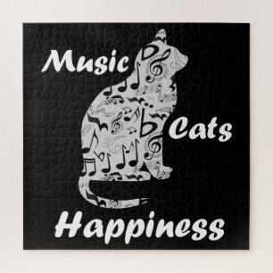 Musik Katzen Glück - Musiker Liebhaber Zitat