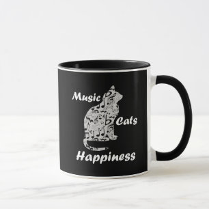 Musik Katzen Glück - Musiker Liebhaber Zitat Tasse