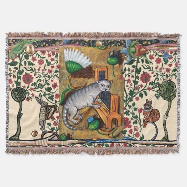 MUSIK, KATZSPIELORGAN, MEDIEVAL BESTIARY MUSIC DECKE (Vorderseite)