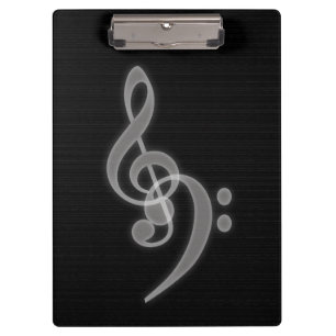 Musik - Klappe Treble und Bass Clef Klemmbrett