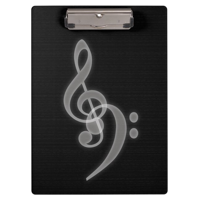 Musik - Klappe Treble und Bass Clef Klemmbrett (Vorderseite)