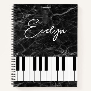 Musik Klavier Spiralblock Pianist Notizbuch