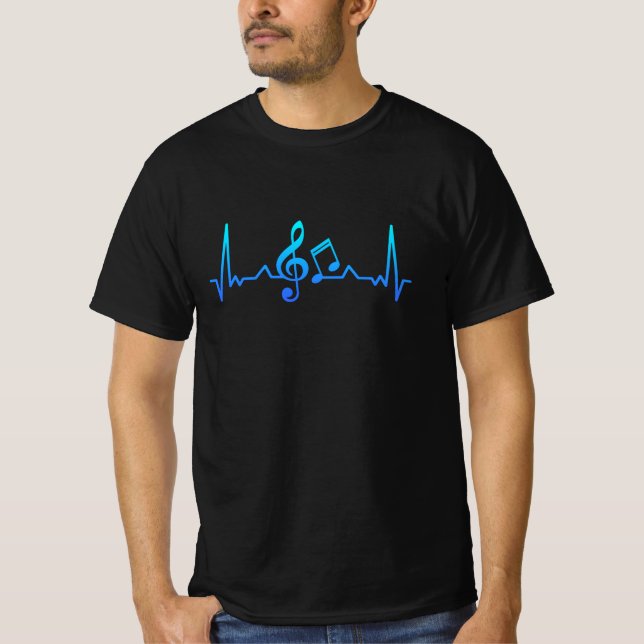 Musik Klavier und Gitarre - Geschenk Vater Mama T-Shirt (Vorderseite)