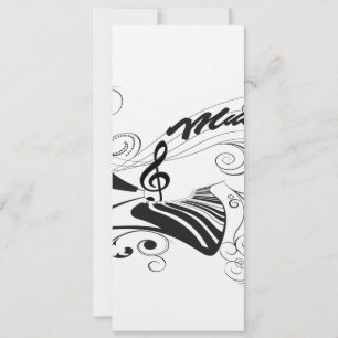 Musik, Klavier und Klavier mit Blumenelementen Einladung