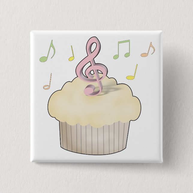 Musik-kleiner Kuchen Button (Vorderseite)