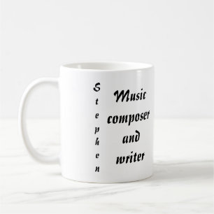Musik-Komponist und Verfasser Kaffeetasse