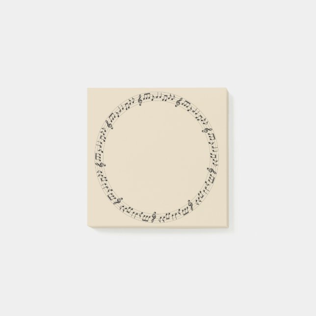 Musik-Kreis Post-it Klebezettel (Vorderseite)