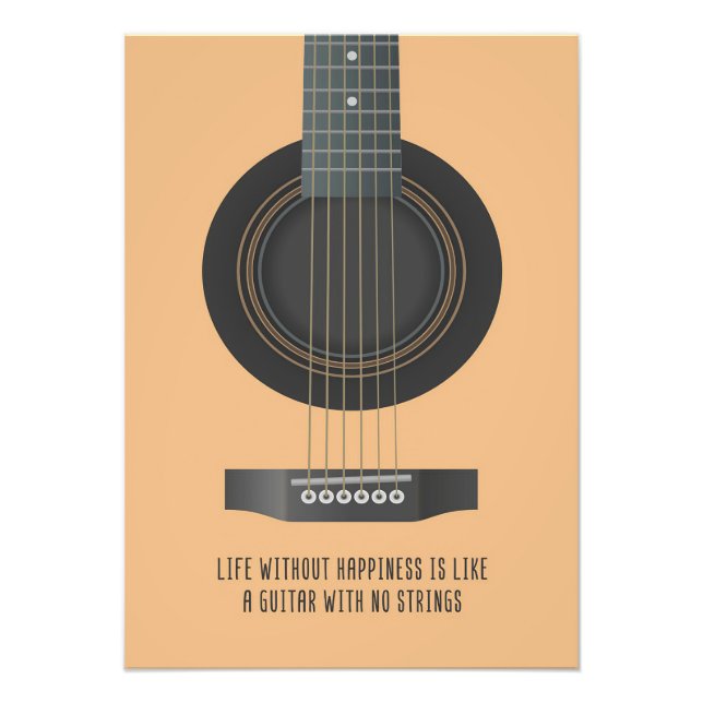 Musik Kunst Eine Gitarre ohne Zeichen Fotodruck (Vorne)