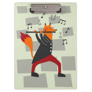 Musik Kunst und Flöte Klemmbrett