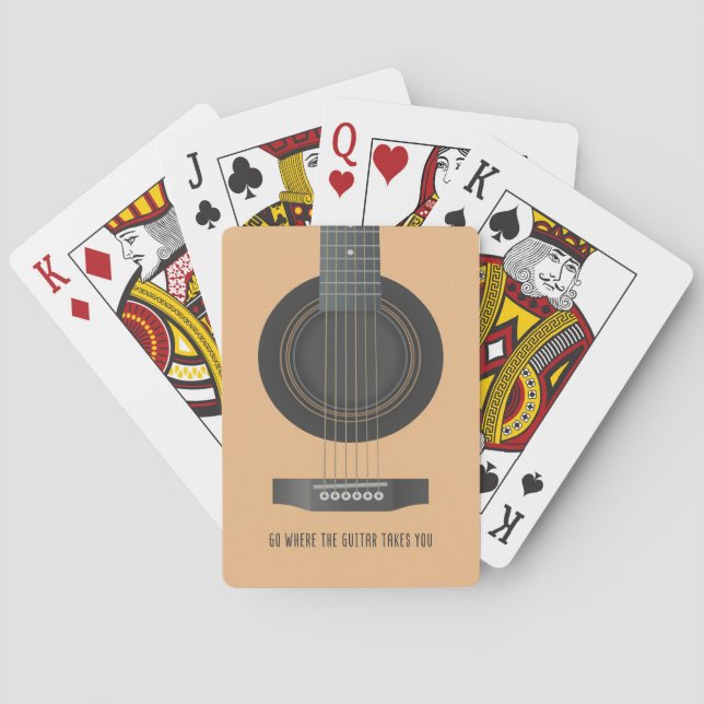 Musik Kunst, wohin die Gitarre führt Spielkarten (Rückseite)