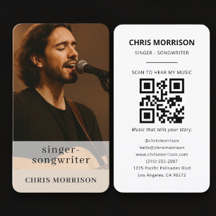 Musik-Künstler-QR-Code Visitenkarte