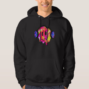 Musik Lächeln Gesicht Kostüm Happy Niedlich Headph Hoodie