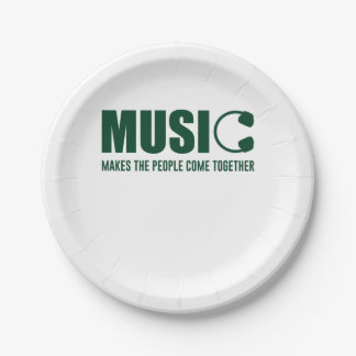 Musik lässt die Menschen zusammenkommen Pappteller