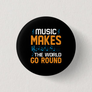 Musik Lässt Die Welt Sich Drehen Button