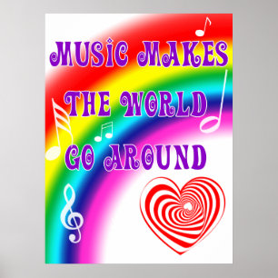 Musik lässt die Welt sich drehen Poster