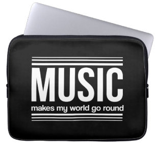 Musik lässt meine Welt sich drehen Laptopschutzhülle