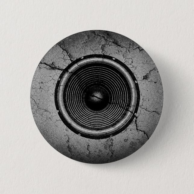 Musik-Lautsprecher an einer knackigen Wand Button (Vorderseite)