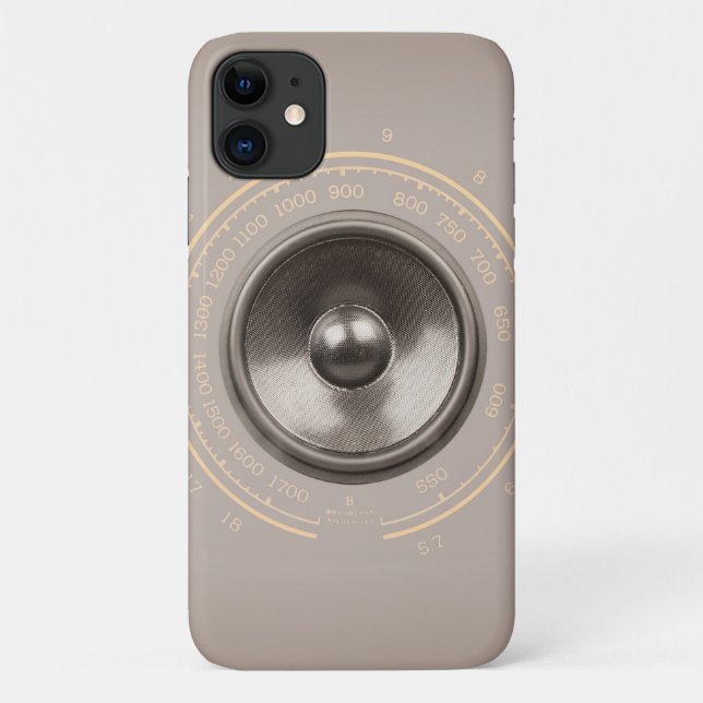 Musik-Lautsprecher und Retroradio Case-Mate iPhone Hülle (Rückseite)