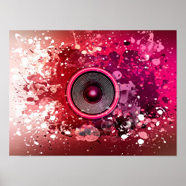 Musik-Lautsprecher und Spritzer Poster (Vorne)