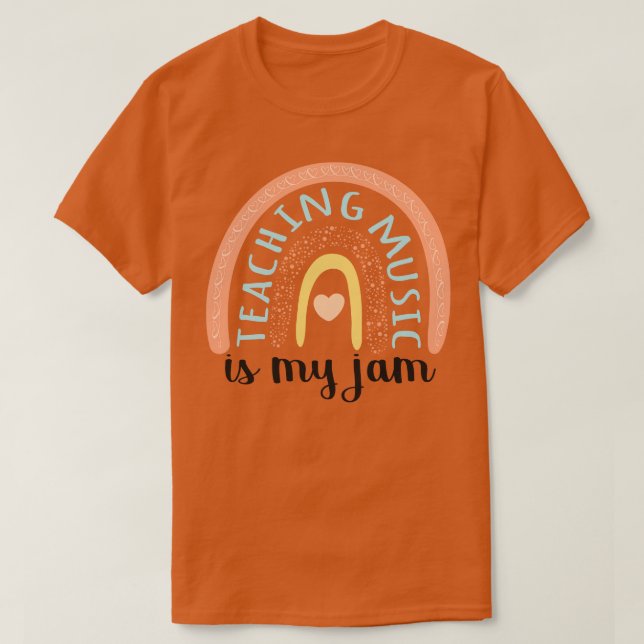 Musik lehren ist mein Jam II Boho Rainbow T-Shirt (Design vorne)