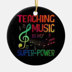 Musik lehren ist meine Supermacht zurück zur Schul Keramik Ornament