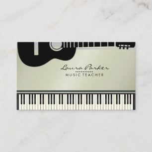 Musik-Lehrer-Gitarren-Klavier-Tastatur-Musiker Visitenkarte