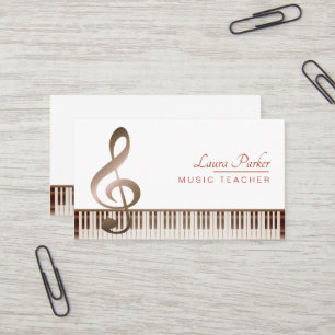 Musik-Lehrer-Klavier-Tastatur-eleganter Visitenkarte