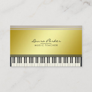 Musik-Lehrer-Klavier-Tastatur-Musiker-Pianist Visitenkarte