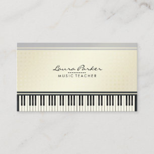 Musik-Lehrer-Klavier-Tastatur-Musiker-Pianist Visitenkarte