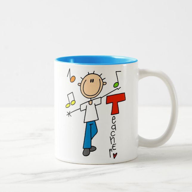 Musik-Lehrer Zweifarbige Tasse (Rechts)