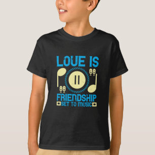 Musik - Liebe ist freundliches Set für Musik T-Shirt