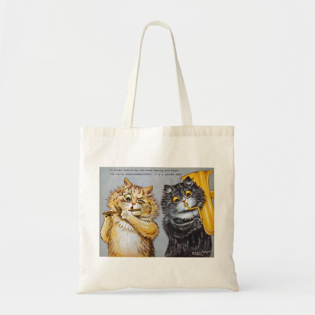 Musik liebende Katzen, Louis Wain Tragetasche (Vorne)