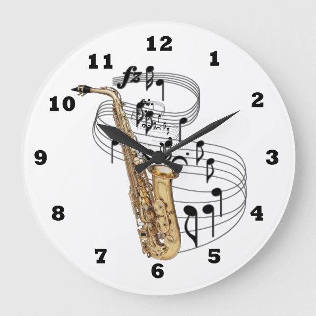 Musik Liebesuhr Große Wanduhr (Vorderseite)