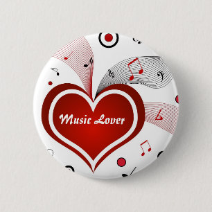 Musik-Liebhaber - Buttonknopf Button
