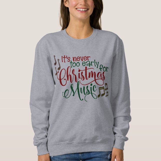 Musik Liebhaber Weihnachten Weihnachten Sweatshirt (Vorderseite)